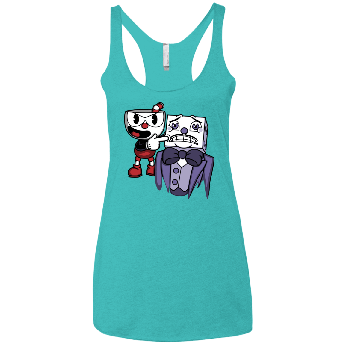 T-Shirts Tahiti Blue / X-Small Dangerous Finger Women's Triblend Racerback Tank