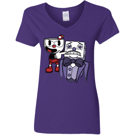 T-Shirts Purple / S Dangerous Finger Women's V-Neck T-Shirt
