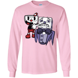 T-Shirts Light Pink / YS Dangerous Finger Youth Long Sleeve T-Shirt