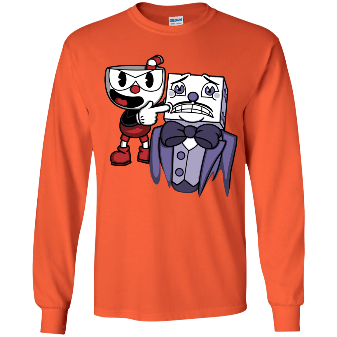 T-Shirts Orange / YS Dangerous Finger Youth Long Sleeve T-Shirt