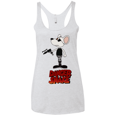 T-Shirts Heather White / X-Small Dangersnake Women's Triblend Racerback Tank