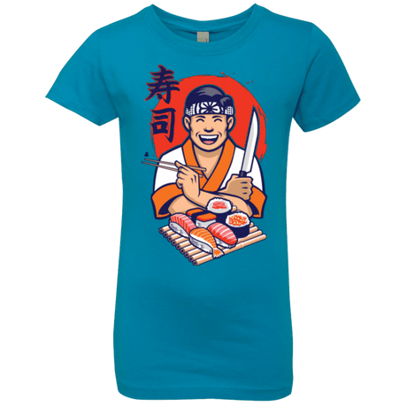T-Shirts Turquoise / YXS DANIEL SAN SUSHI Girls Premium T-Shirt