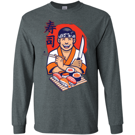 T-Shirts Dark Heather / S DANIEL SAN SUSHI Men's Long Sleeve T-Shirt