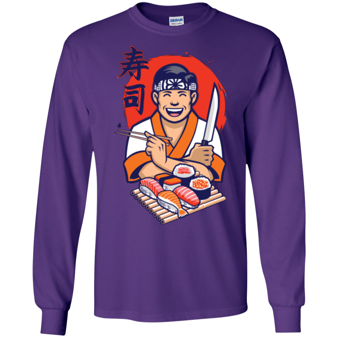 T-Shirts Purple / S DANIEL SAN SUSHI Men's Long Sleeve T-Shirt