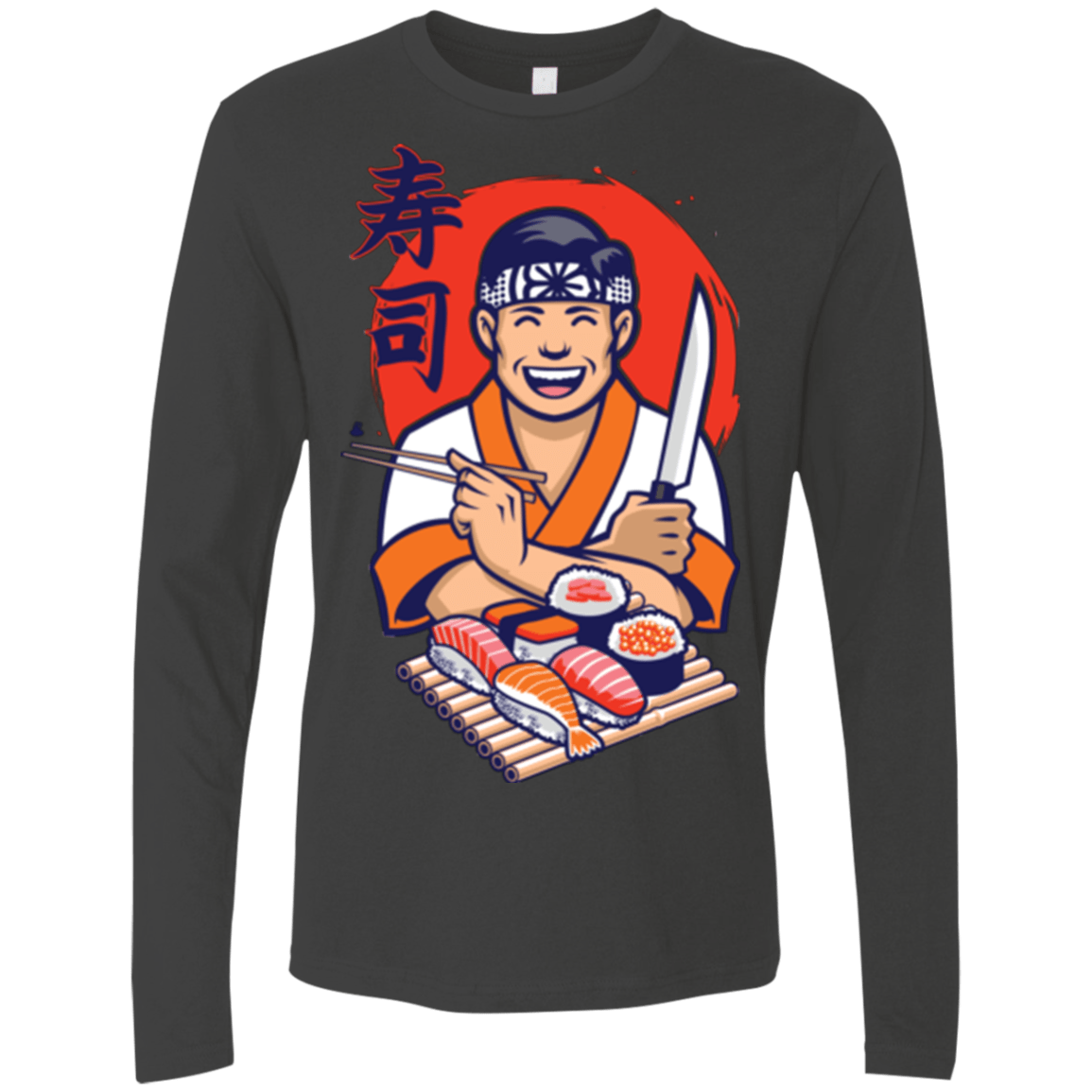 T-Shirts Heavy Metal / S DANIEL SAN SUSHI Men's Premium Long Sleeve