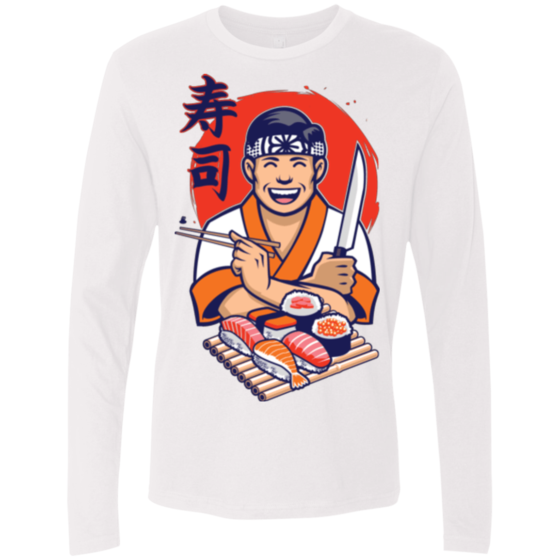 T-Shirts White / S DANIEL SAN SUSHI Men's Premium Long Sleeve