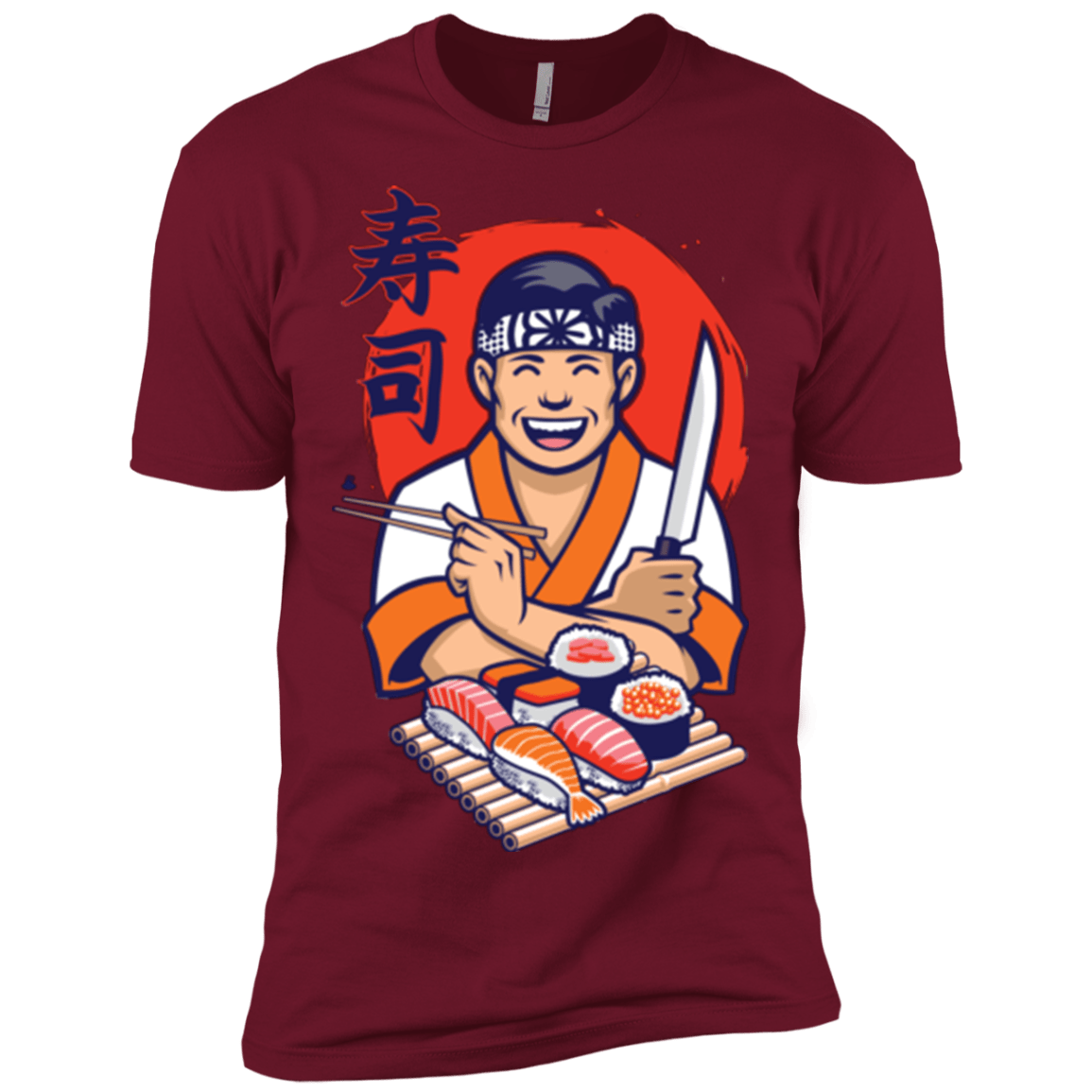 T-Shirts Cardinal / X-Small DANIEL SAN SUSHI Men's Premium T-Shirt