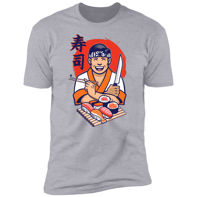 T-Shirts Heather Grey / S DANIEL SAN SUSHI Men's Premium T-Shirt