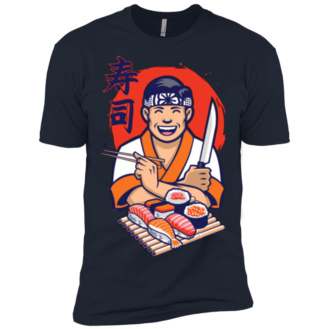 T-Shirts Midnight Navy / X-Small DANIEL SAN SUSHI Men's Premium T-Shirt