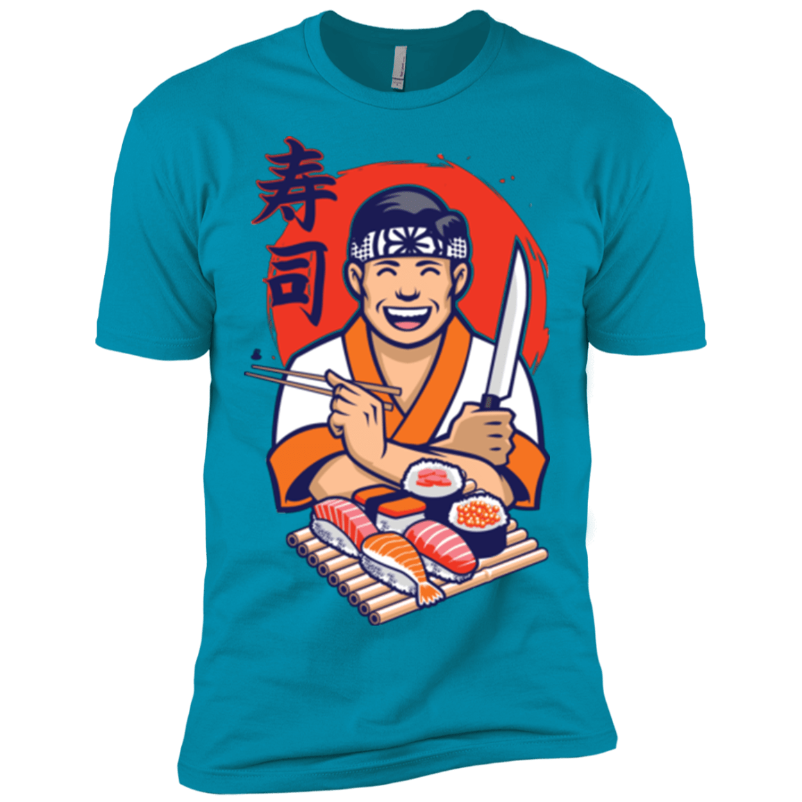 T-Shirts Turquoise / X-Small DANIEL SAN SUSHI Men's Premium T-Shirt