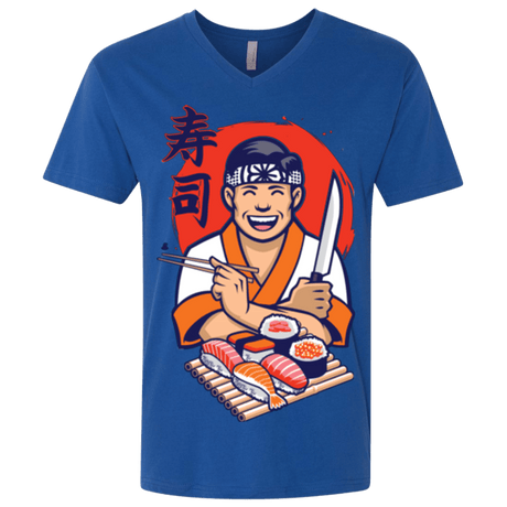 T-Shirts Royal / X-Small DANIEL SAN SUSHI Men's Premium V-Neck