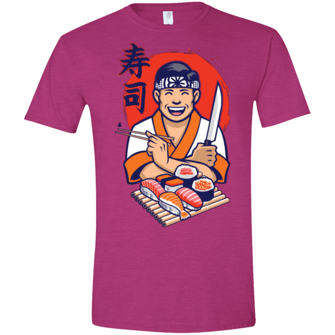 T-Shirts Antique Heliconia / S DANIEL SAN SUSHI Men's Semi-Fitted Softstyle