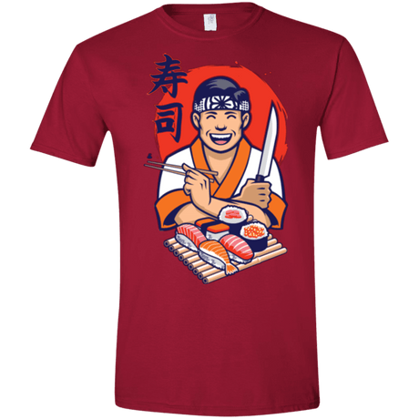 T-Shirts Cardinal Red / S DANIEL SAN SUSHI Men's Semi-Fitted Softstyle