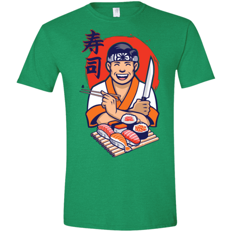 T-Shirts Heather Irish Green / S DANIEL SAN SUSHI Men's Semi-Fitted Softstyle