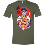 T-Shirts Military Green / S DANIEL SAN SUSHI Men's Semi-Fitted Softstyle