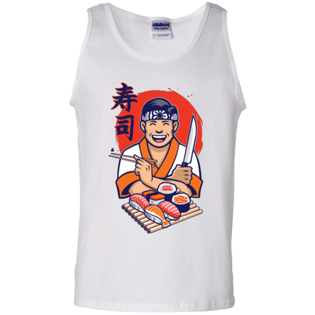 T-Shirts White / S DANIEL SAN SUSHI Men's Tank Top
