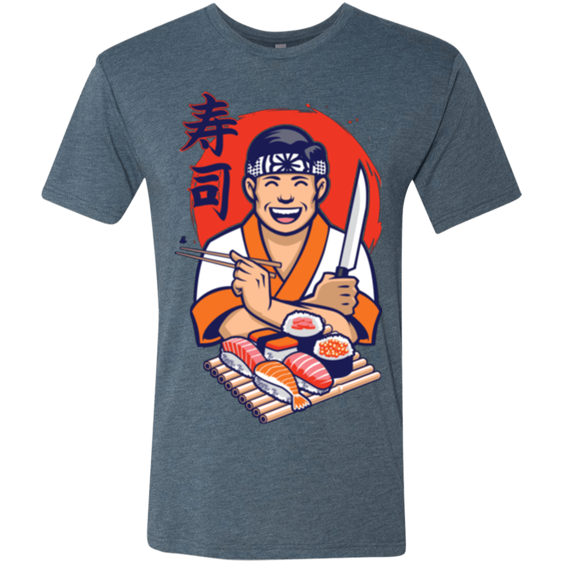 T-Shirts Indigo / S DANIEL SAN SUSHI Men's Triblend T-Shirt