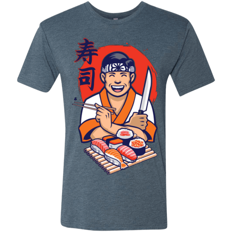 T-Shirts Indigo / S DANIEL SAN SUSHI Men's Triblend T-Shirt