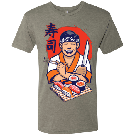 T-Shirts Venetian Grey / S DANIEL SAN SUSHI Men's Triblend T-Shirt