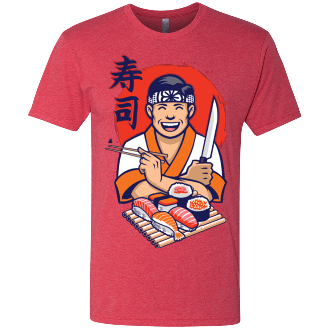 T-Shirts Vintage Red / S DANIEL SAN SUSHI Men's Triblend T-Shirt