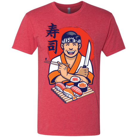 T-Shirts Vintage Red / S DANIEL SAN SUSHI Men's Triblend T-Shirt