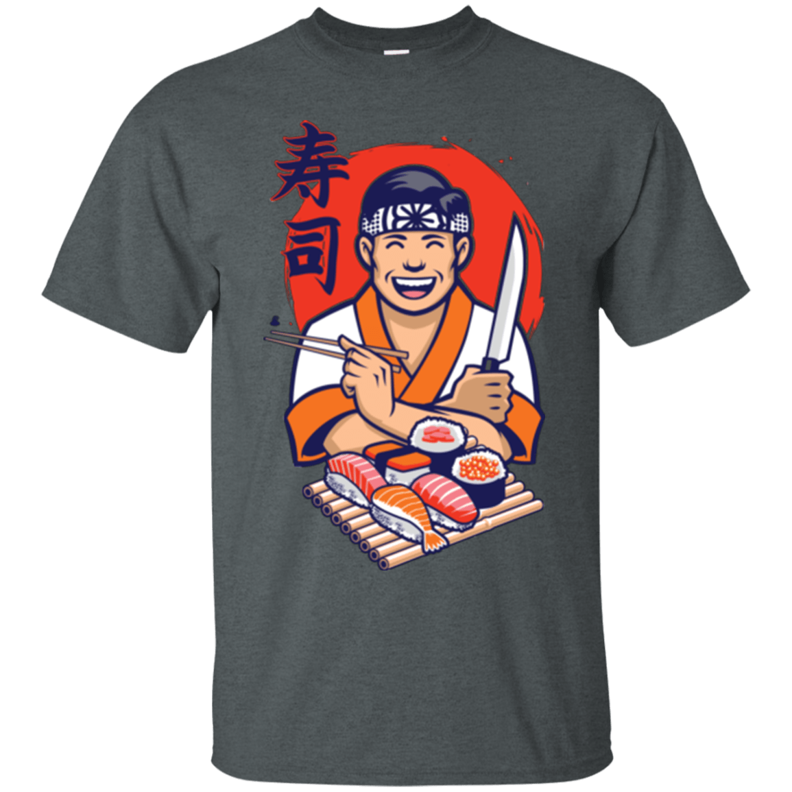 T-Shirts Dark Heather / S DANIEL SAN SUSHI T-Shirt