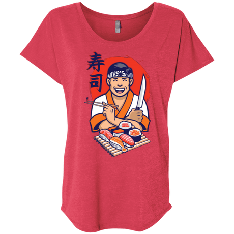 T-Shirts Vintage Red / X-Small DANIEL SAN SUSHI Triblend Dolman Sleeve