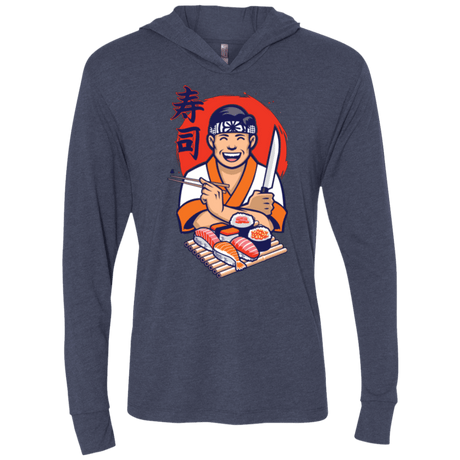 T-Shirts Vintage Navy / X-Small DANIEL SAN SUSHI Triblend Long Sleeve Hoodie Tee