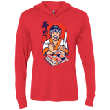 T-Shirts Vintage Red / X-Small DANIEL SAN SUSHI Triblend Long Sleeve Hoodie Tee