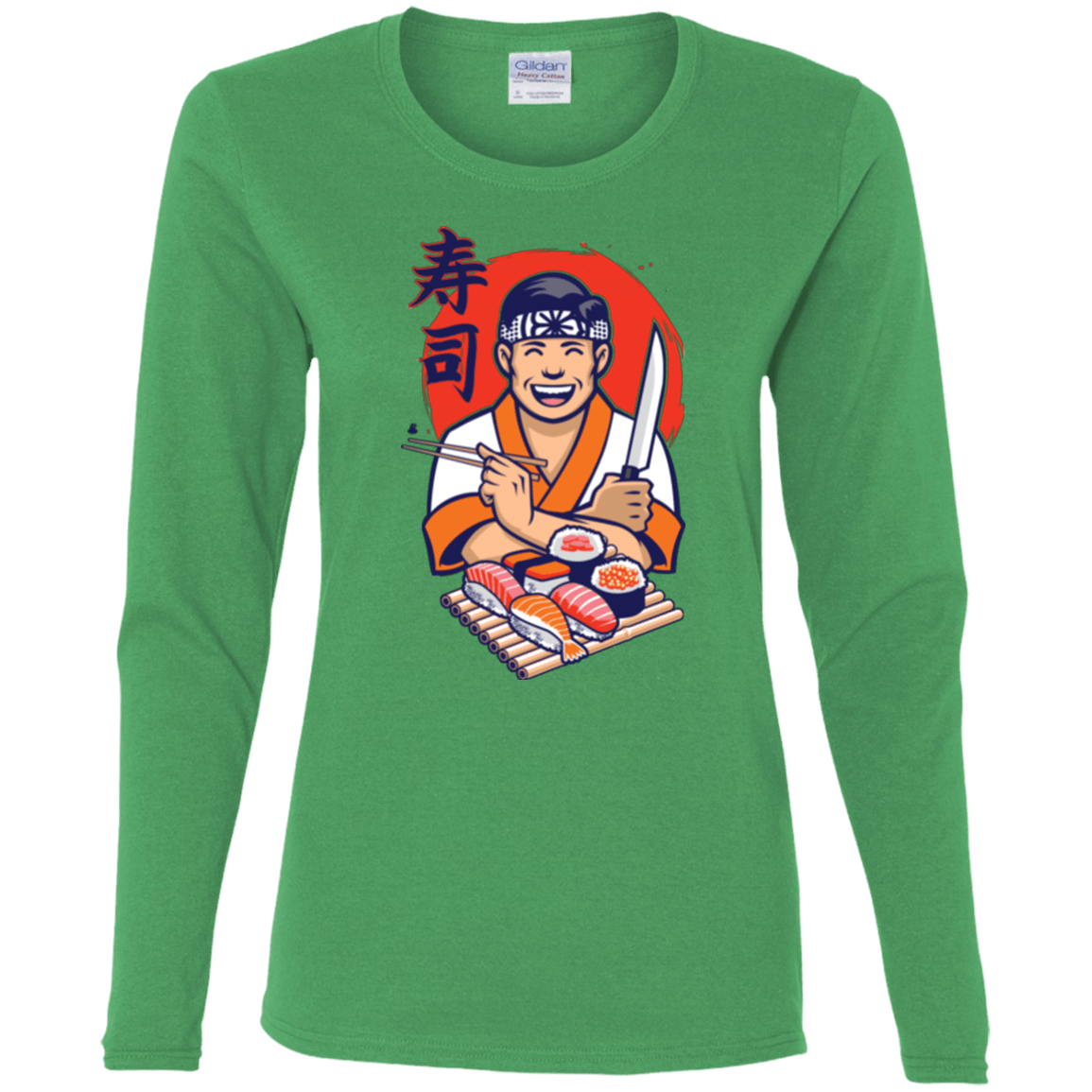 T-Shirts Irish Green / S DANIEL SAN SUSHI Women's Long Sleeve T-Shirt