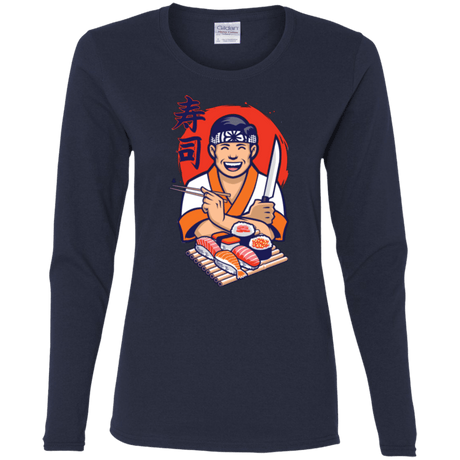 T-Shirts Navy / S DANIEL SAN SUSHI Women's Long Sleeve T-Shirt