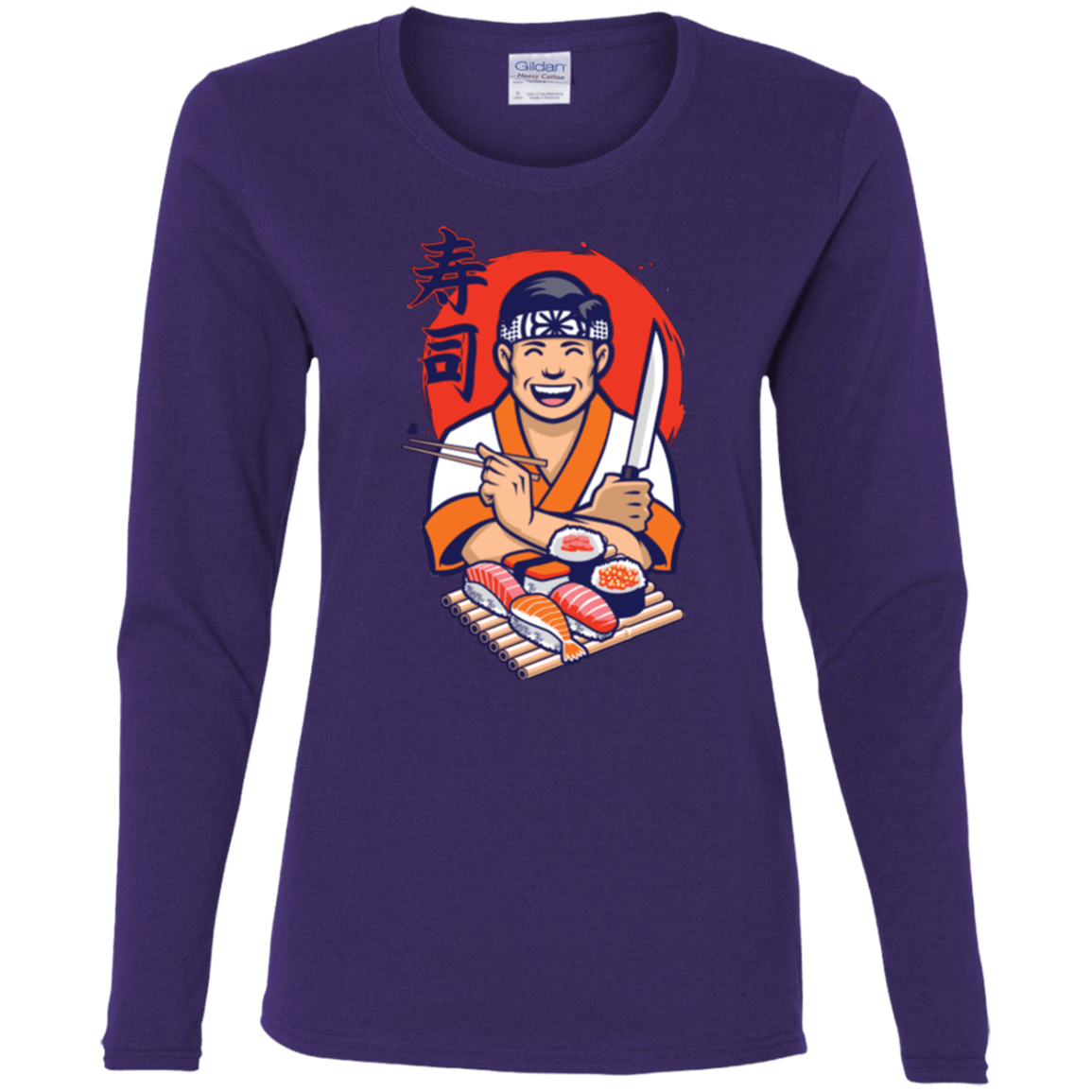 T-Shirts Purple / S DANIEL SAN SUSHI Women's Long Sleeve T-Shirt