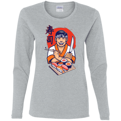 T-Shirts Sport Grey / S DANIEL SAN SUSHI Women's Long Sleeve T-Shirt