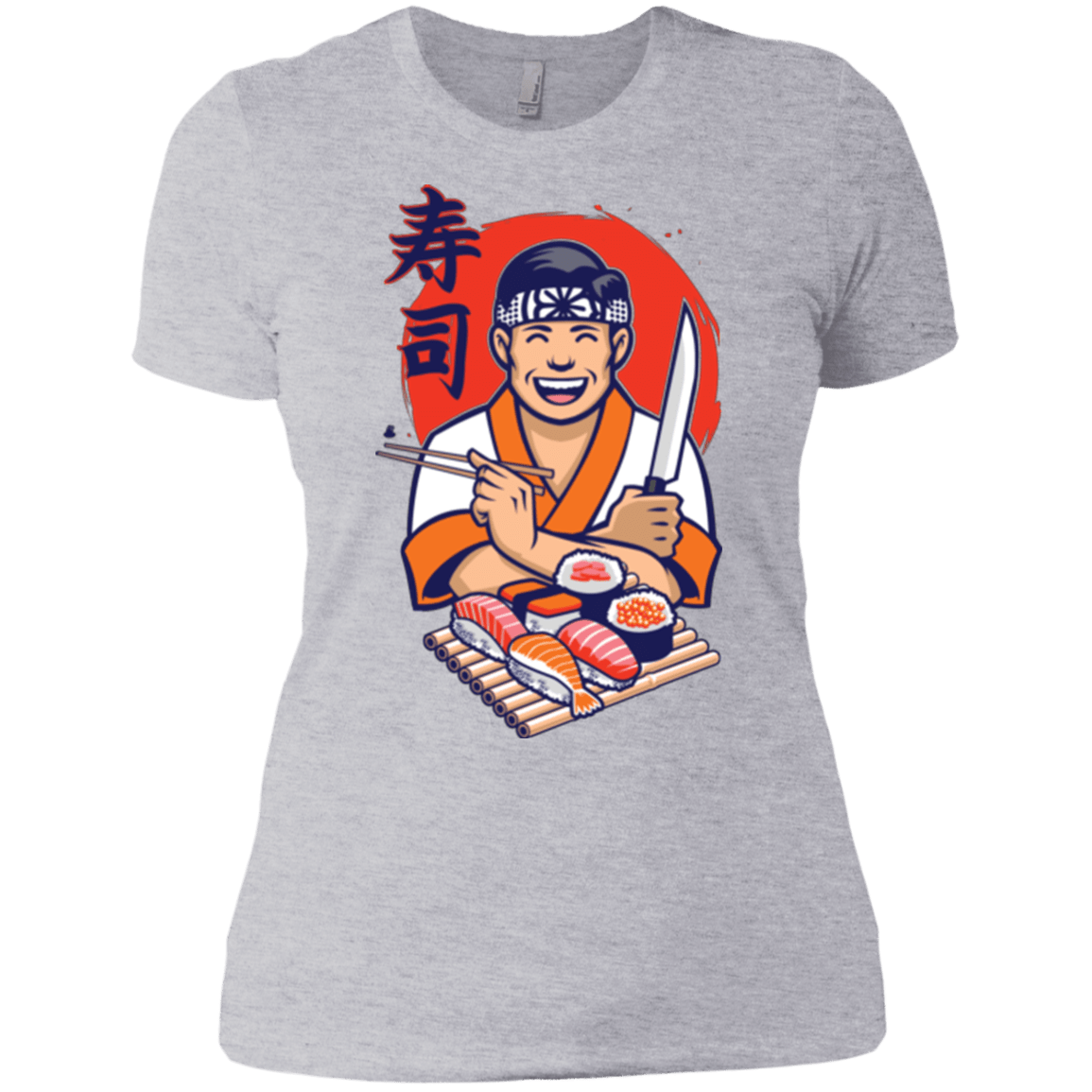 T-Shirts Heather Grey / X-Small DANIEL SAN SUSHI Women's Premium T-Shirt
