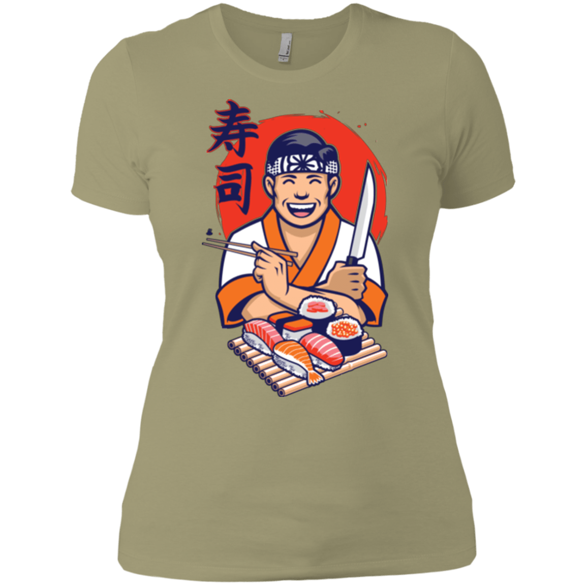 T-Shirts Light Olive / X-Small DANIEL SAN SUSHI Women's Premium T-Shirt