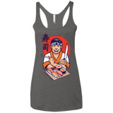 T-Shirts Premium Heather / X-Small DANIEL SAN SUSHI Women's Triblend Racerback Tank