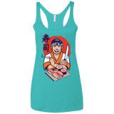 T-Shirts Tahiti Blue / X-Small DANIEL SAN SUSHI Women's Triblend Racerback Tank