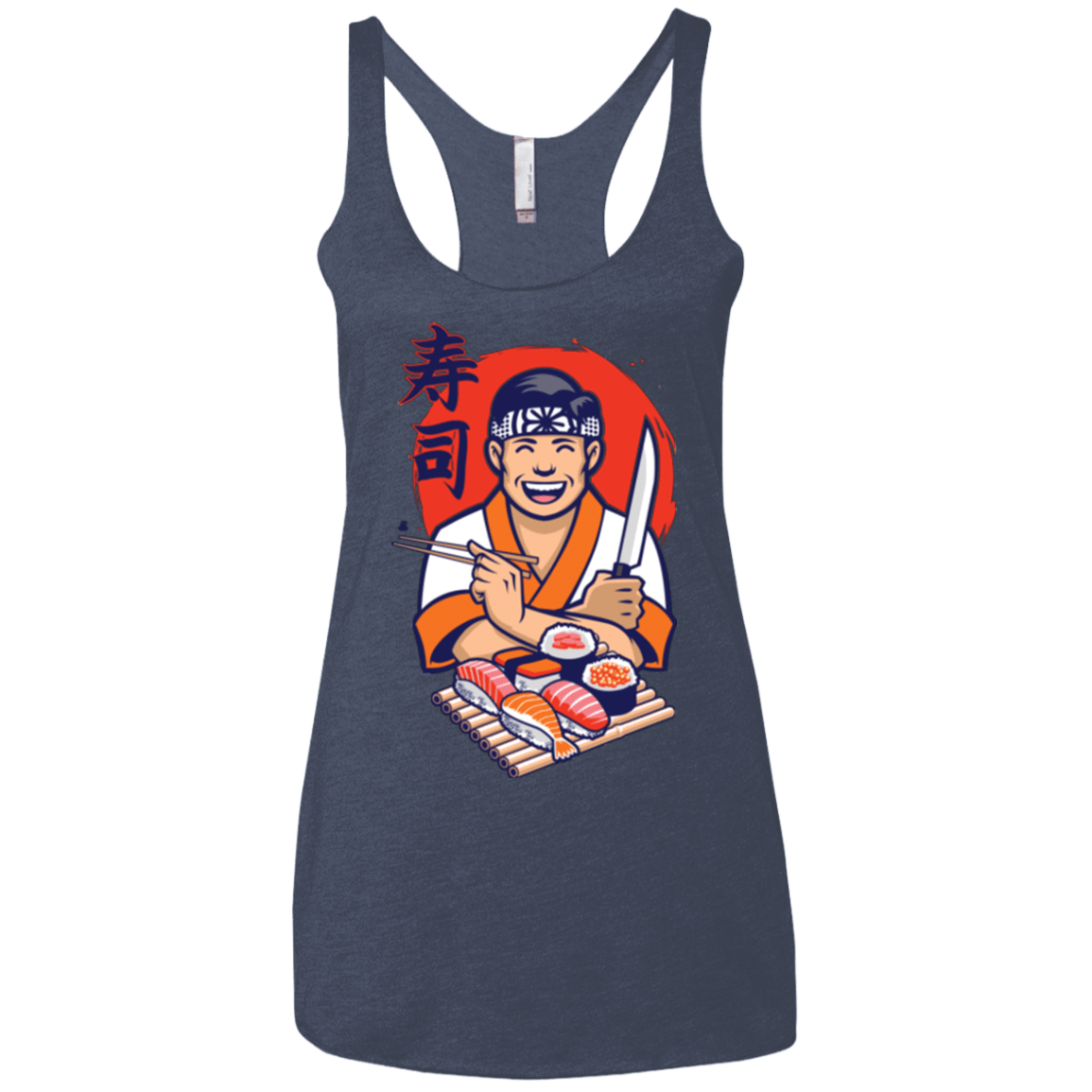 T-Shirts Vintage Navy / X-Small DANIEL SAN SUSHI Women's Triblend Racerback Tank