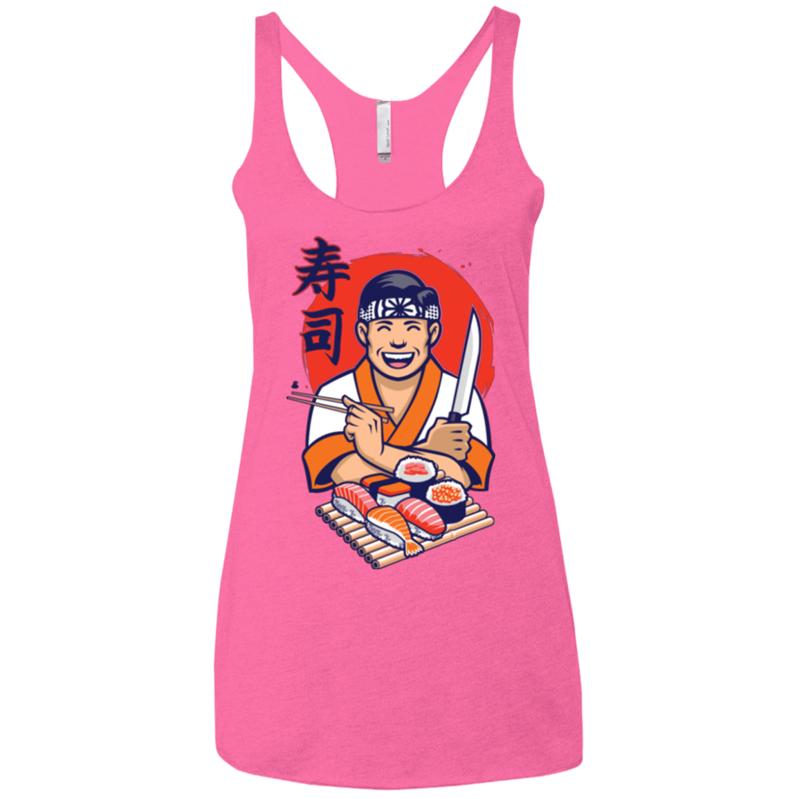 T-Shirts Vintage Pink / X-Small DANIEL SAN SUSHI Women's Triblend Racerback Tank