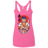 T-Shirts Vintage Pink / X-Small DANIEL SAN SUSHI Women's Triblend Racerback Tank