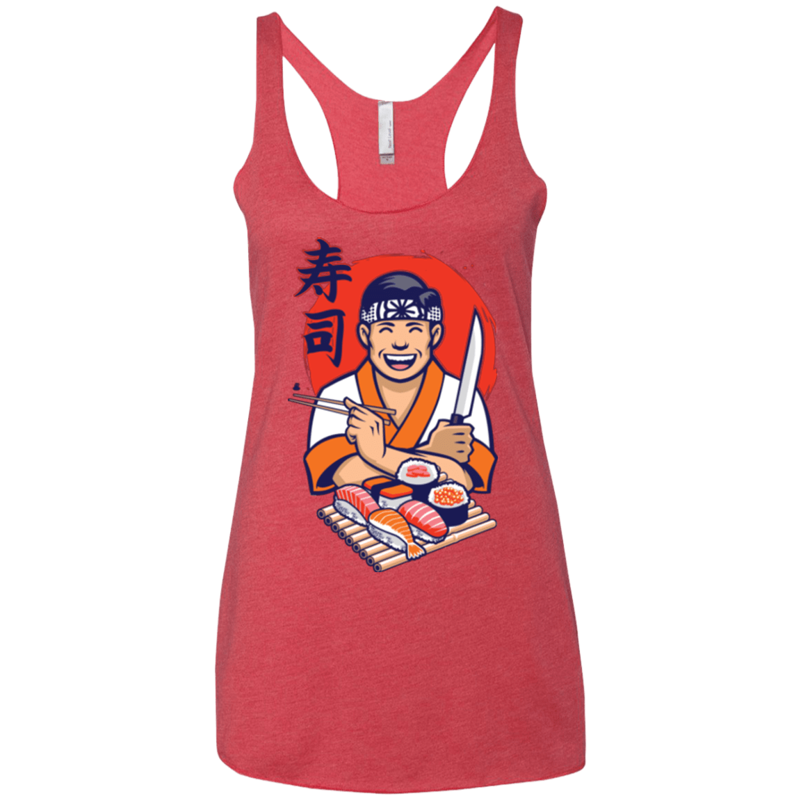 T-Shirts Vintage Red / X-Small DANIEL SAN SUSHI Women's Triblend Racerback Tank