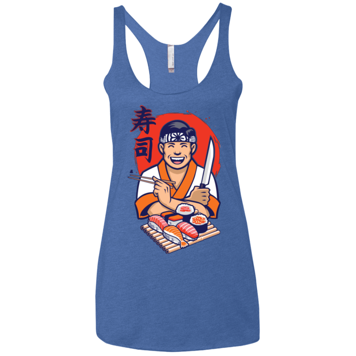 T-Shirts Vintage Royal / X-Small DANIEL SAN SUSHI Women's Triblend Racerback Tank
