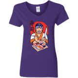 T-Shirts Purple / S DANIEL SAN SUSHI Women's V-Neck T-Shirt