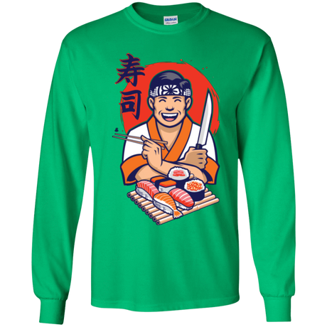 T-Shirts Irish Green / YS DANIEL SAN SUSHI Youth Long Sleeve T-Shirt