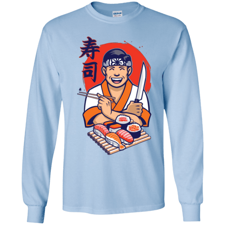 T-Shirts Light Blue / YS DANIEL SAN SUSHI Youth Long Sleeve T-Shirt