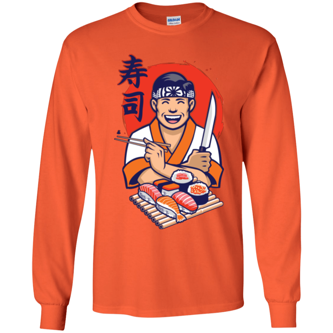 T-Shirts Orange / YS DANIEL SAN SUSHI Youth Long Sleeve T-Shirt