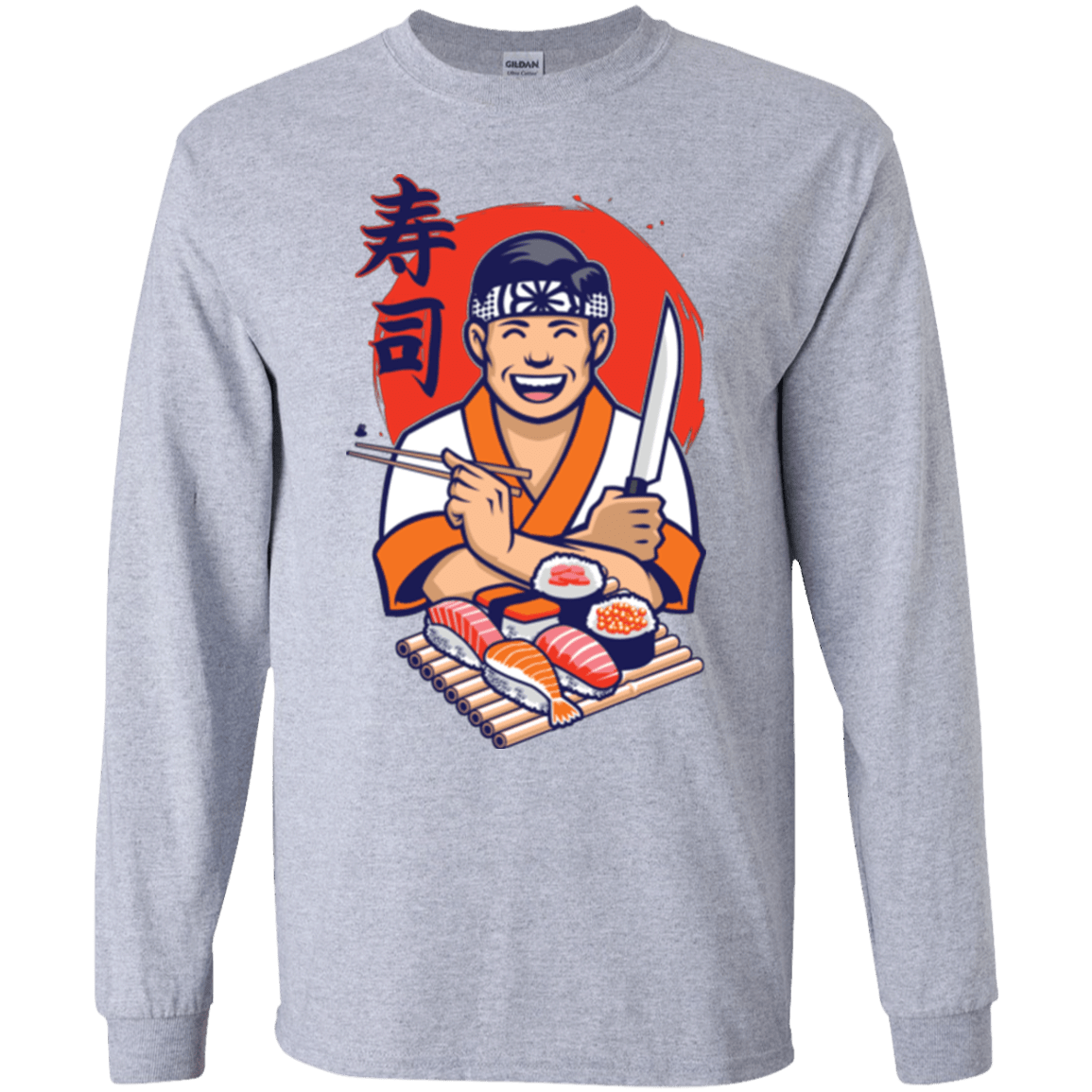 T-Shirts Sport Grey / YS DANIEL SAN SUSHI Youth Long Sleeve T-Shirt