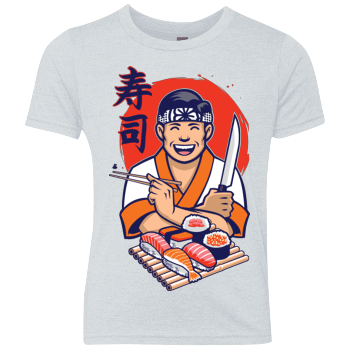 T-Shirts Heather White / YXS DANIEL SAN SUSHI Youth Triblend T-Shirt