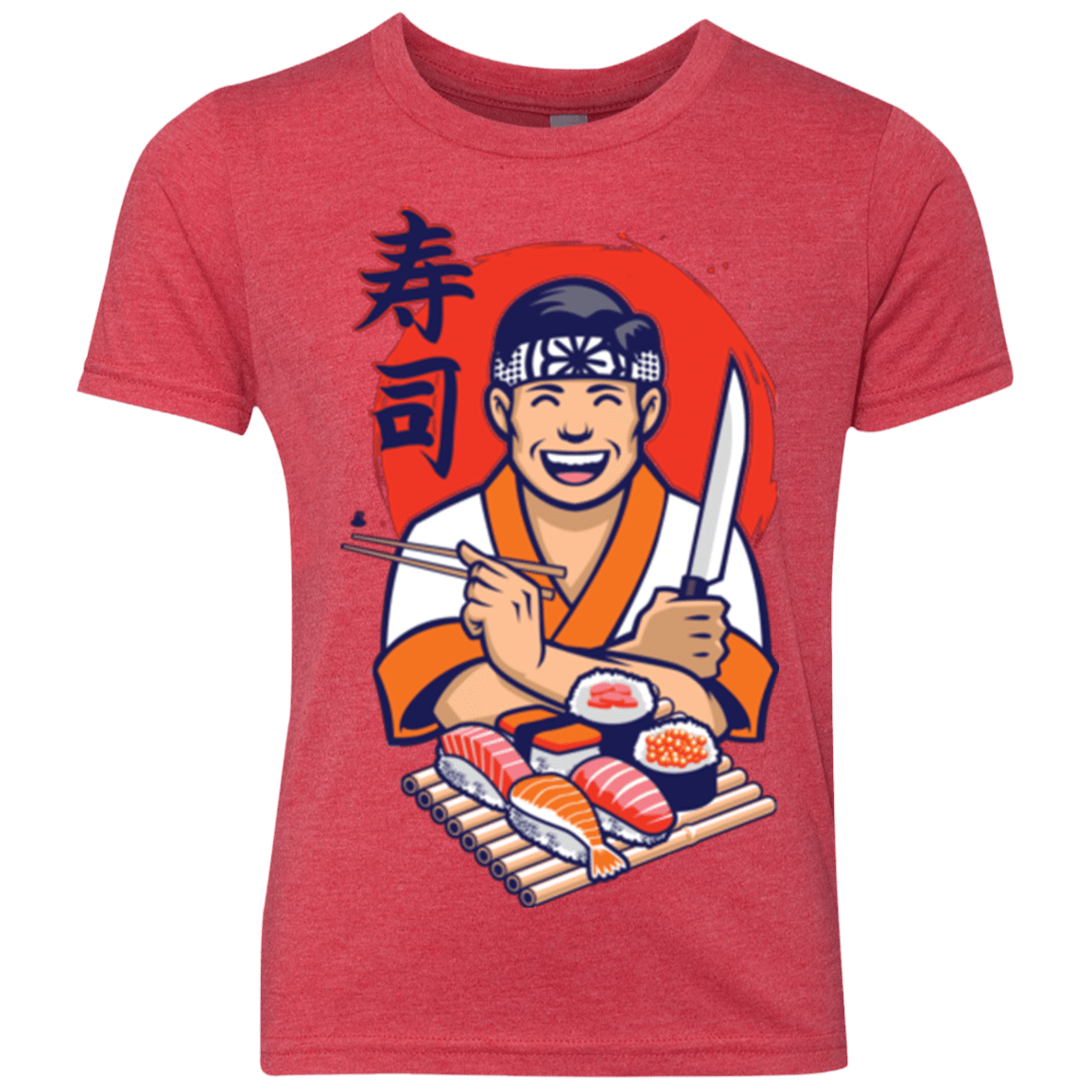T-Shirts Vintage Red / YXS DANIEL SAN SUSHI Youth Triblend T-Shirt