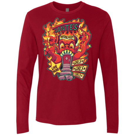 T-Shirts Cardinal / Small Dantes Inferno Room Men's Premium Long Sleeve